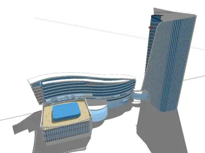 vacation spot-Resort-Fashion Leisure Hotel-093 3D model