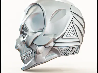 Skull Helmet Steampunk Air Soft Sci Fi Steam Punk Stl Files 3D print model