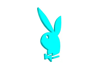 Playboy Logo v1 008 Free low-poly 3D model