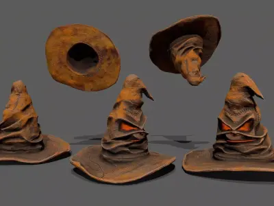 Halloween Hat Low-poly 3D model