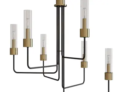 Helix Chandelier Low-poly 3D model