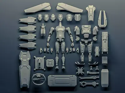 Soldier Pack Action Figure 3D print model