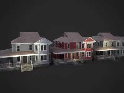 Abandoned House Low-poly 3D model