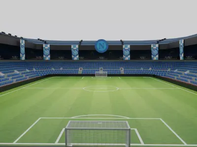 Napoli Football Stadium Low-poly 3D model