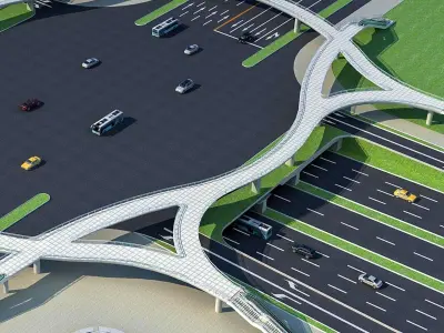 modern Skyway circular of Texture