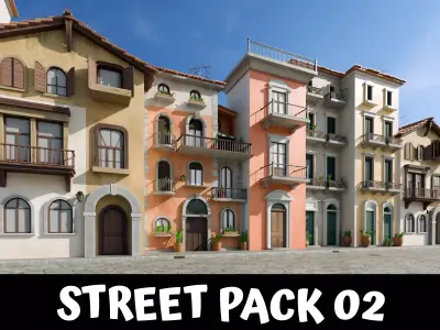 Street Pack 02 Low-poly 3D model