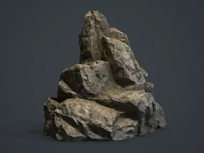 Rock Boulder 8 Low-poly 3D model