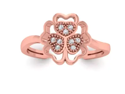 Solitaire Wedding Engagement Women Adjustable  Rings 3D print model get