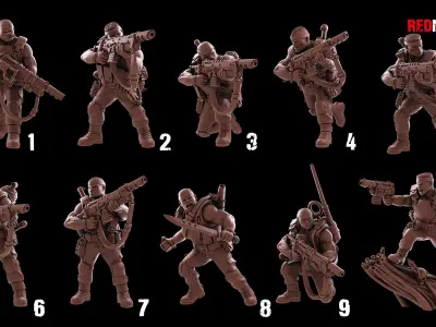 Jungle Fighters - Squad of the Imperial Force 3D print model