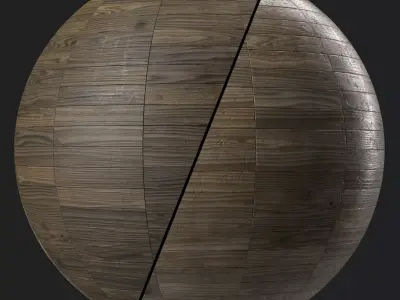 Parquet Materials 32- Parquet By Old Wood Damaged - Sbsar PBR 4k Texture
