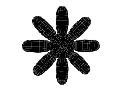 Flower v2 002 Low-poly 3D model