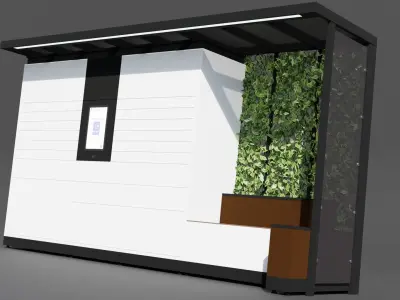 Parcel Locker Bus Stop 3D model
