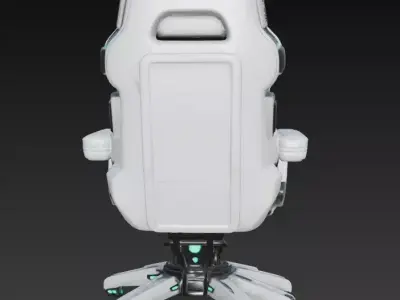 Futuristic Sci-fi Chair Low-poly 3D model purchase