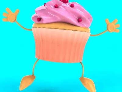Fun cupcake 3D model