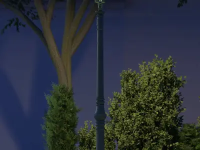 vienna public street lamp 3D model