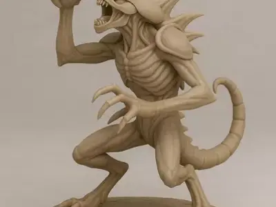 CHITIN LURKER Alien Stealth Predator Unit 5 Deadly Poses 3D print model