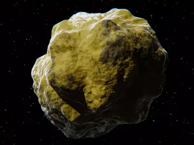 Realistic Procedural Asteroid - Space Rock 3D Model 3D model