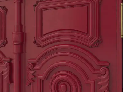Entrance classic door 25 3D model