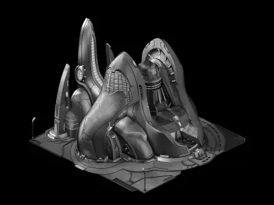 Different dimension world - guard training ground 03 3D model