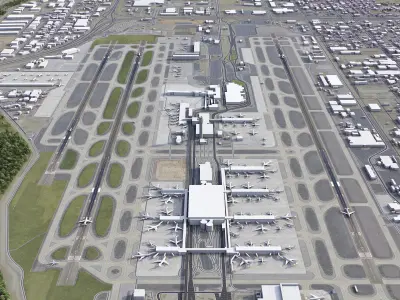 Phoenix Airport Low-poly 3D model