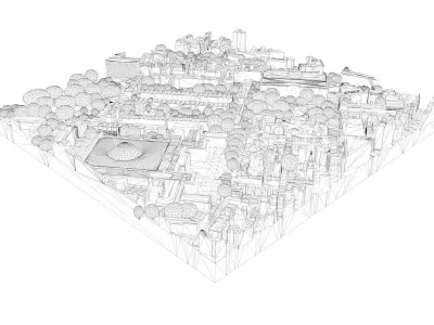 London city tile Level 2 block TQ3081 North West 3D model
