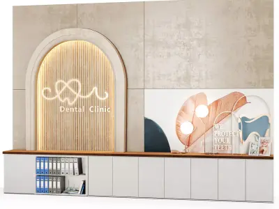 Reception  Dental Clinic 03 Low-poly 3D model