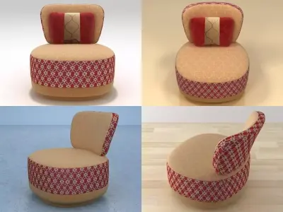 Juju Armchair - Sushi Collection 3D model