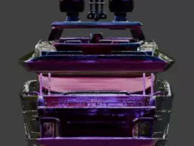 Cyberpunk Stealth Yacht 3D Model 3D model