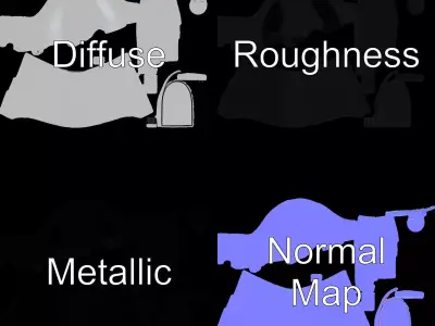 Sleek White Bidet model pack Low-poly 3D model