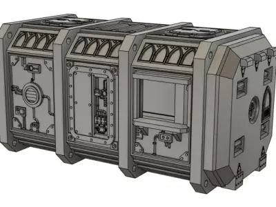 Modular Armoured Container 3D print model