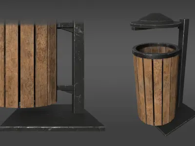 Street Bin 3D model