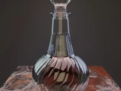Whisky bottle 3D model 3D model