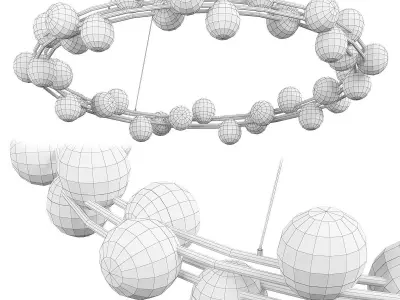 Hanging lamp Tessara Low-poly 3D model