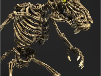 Ratkin Skeleton Light Version Low-poly 3D model