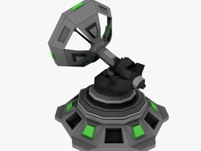 Sci-fi Communication Antenna Low-poly Low-poly 3D model