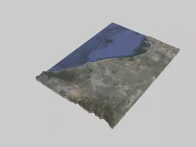 Huntington Beach City Low-poly 3D model