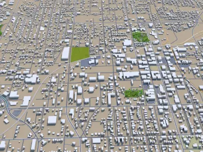 Tyler Texas USA 35km Low-poly 3D model