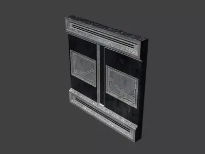 Sci-Fi Wall Panel Low-poly 3D model