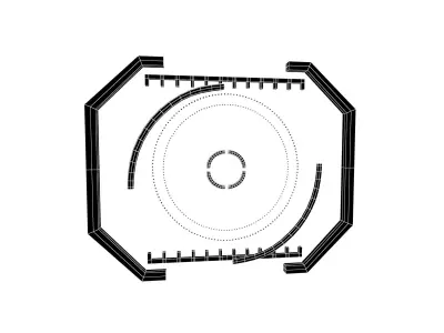 UHD High-tech Graphical Interface v2 003 Low-poly 3D model