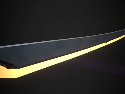 Cyberpunk midpoly katana 3D model