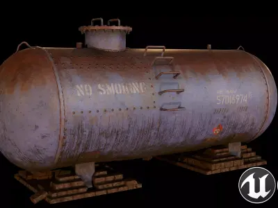 Gas Cistern Low-poly 3D model