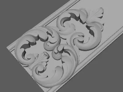Central decor ornament for furniture 3D model 1113