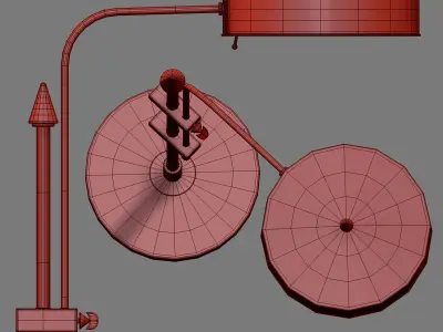 Abram Brass Floor Lamp 3D model