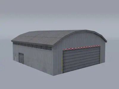 Lowpoly hangars pack Low-poly 3D model