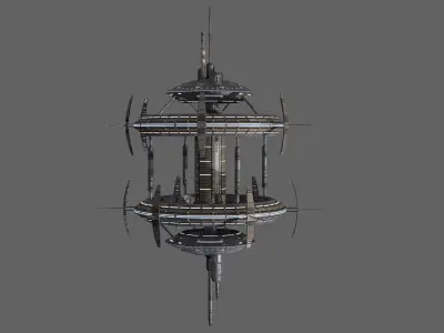 Space Station Low Poly 5 Low-poly 3D model