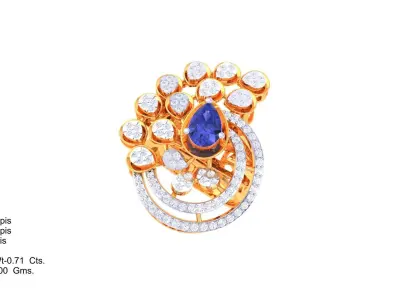 Women Ring  Render 3dm STL OBJ FBX Details 3D print model 5