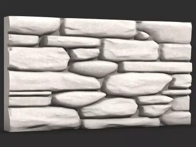Modular Masonry Panel Asset 3D print model purchase