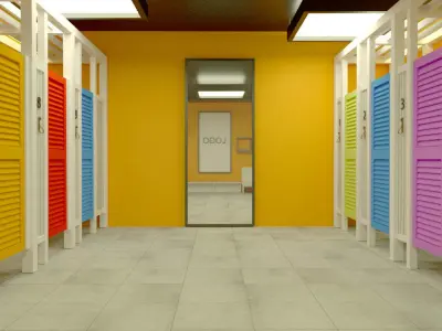 fitting room for clothing store 3D model