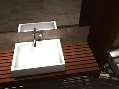 bathroom styl Low-poly 3D model