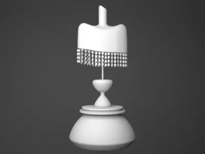Beads Lamp Low-poly 3D model